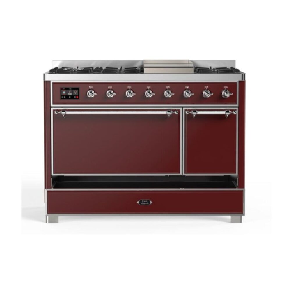 ILVE UM12F Majestic II 48 inch Dual Fuel Range with 8 Burners, Griddle