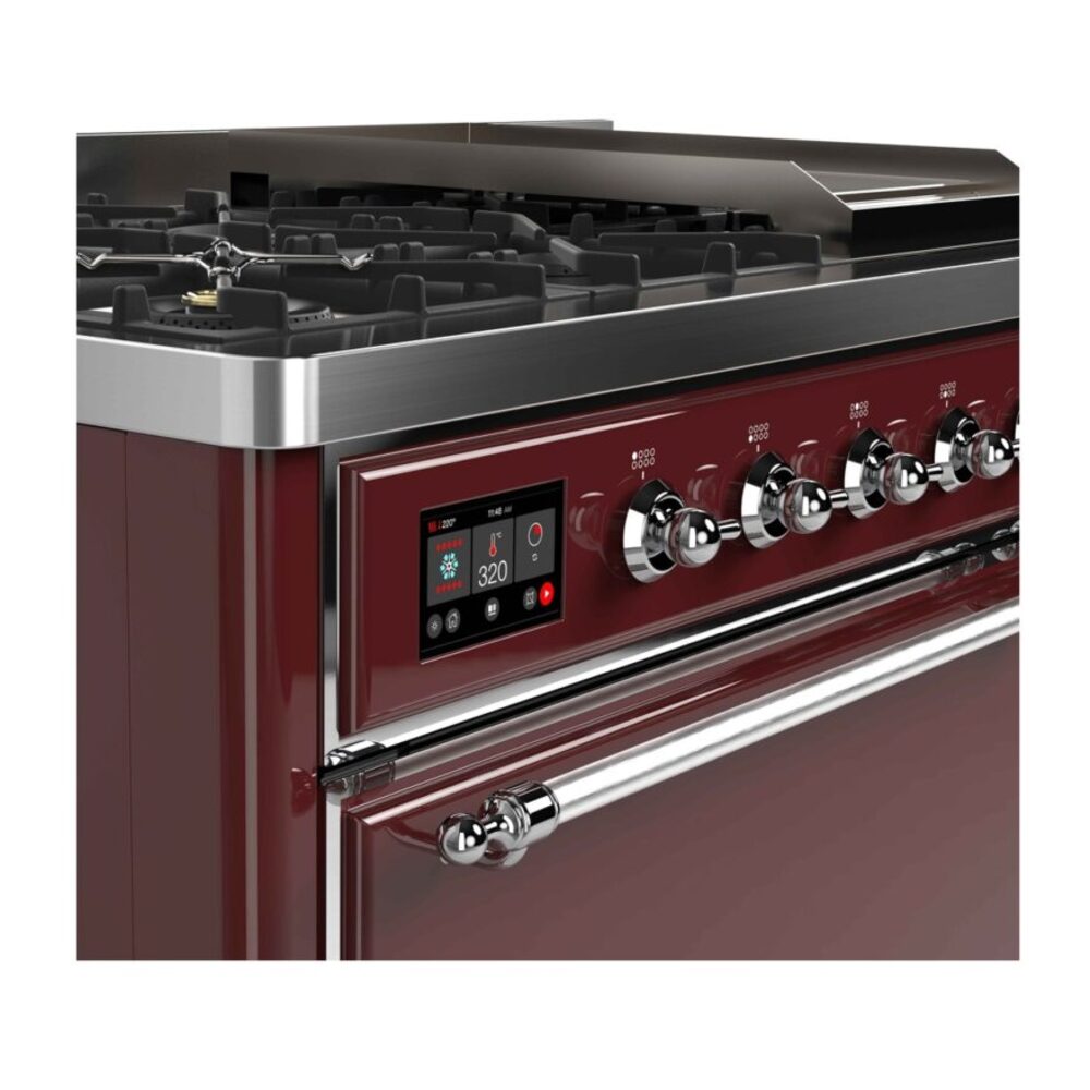 ILVE UM12F Majestic II 48 inch Dual Fuel Range with 8 Burners, Griddle
