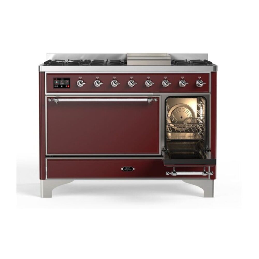 ILVE_UM12FDQNS3BUC_Majestic_II_48"_Dual_Fuel_Range_Right_Angle