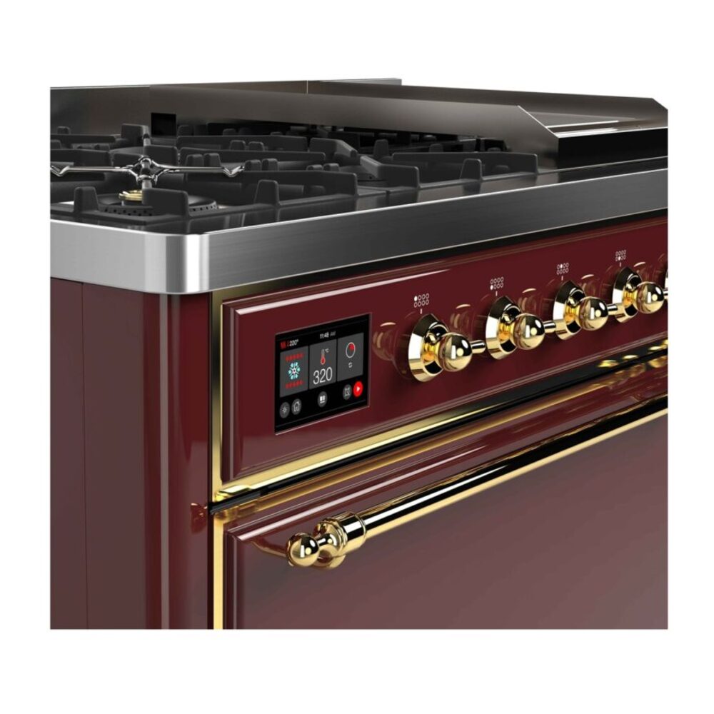 ILVE UM12F Majestic II 48 inch Dual Fuel Range with 8 Burners, Griddle
