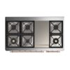 ILVE UM12F Majestic II 48 inch Dual Fuel Range with 8 Burners, Griddle