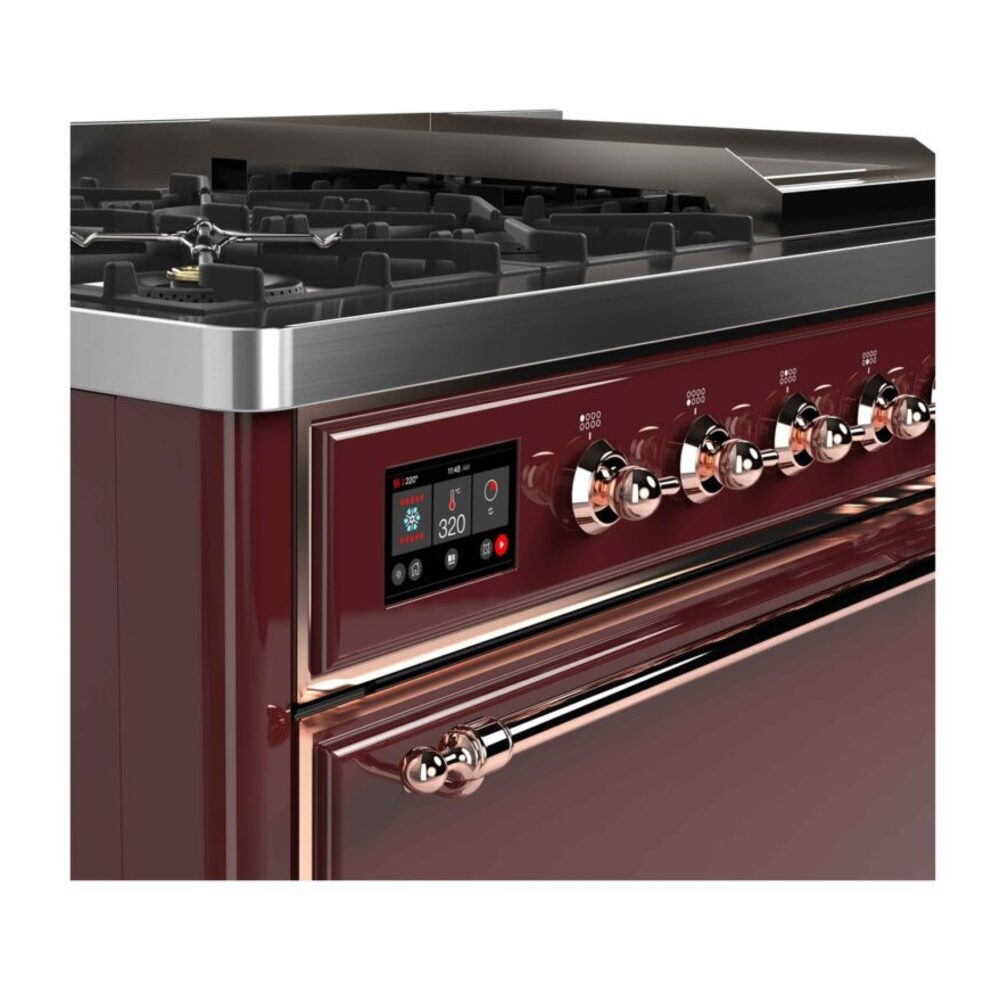 ILVE UM12F Majestic II 48 inch Dual Fuel Range with 8 Burners, Griddle