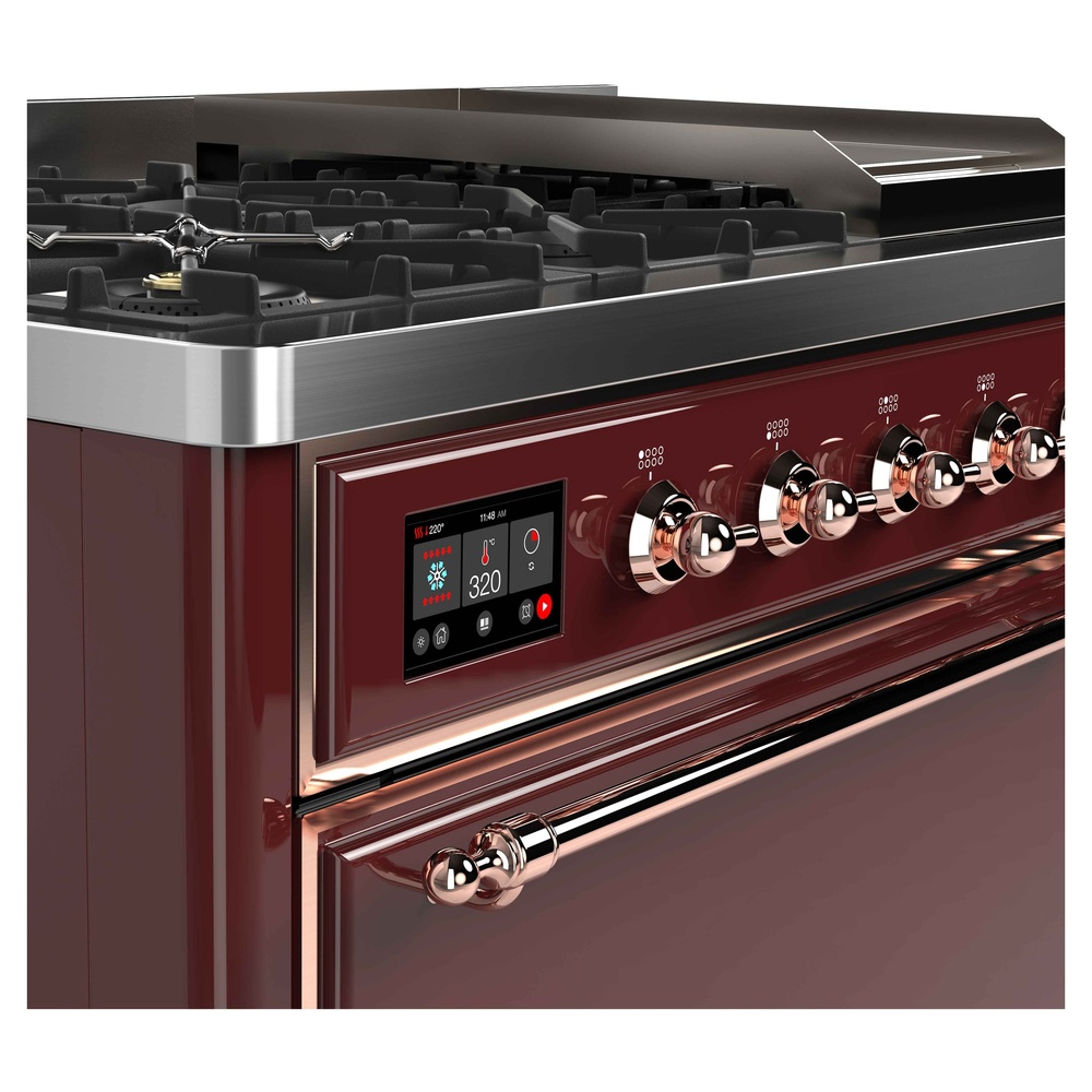 ILVE UM12F Majestic II 48 inch Dual Fuel Range with 8 Burners, Griddle