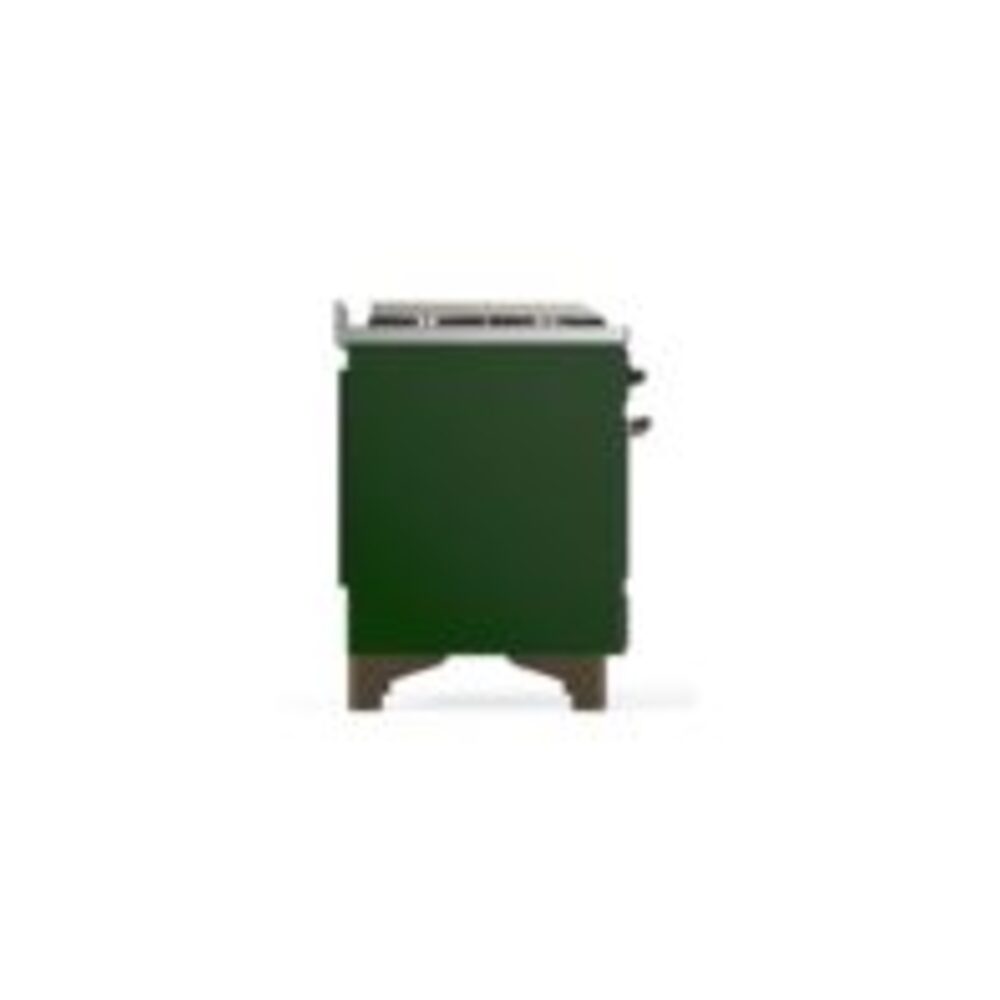 ILVE UM12F Majestic II 48 inch Dual Fuel Range with 8 Black Brass Burners, Griddle