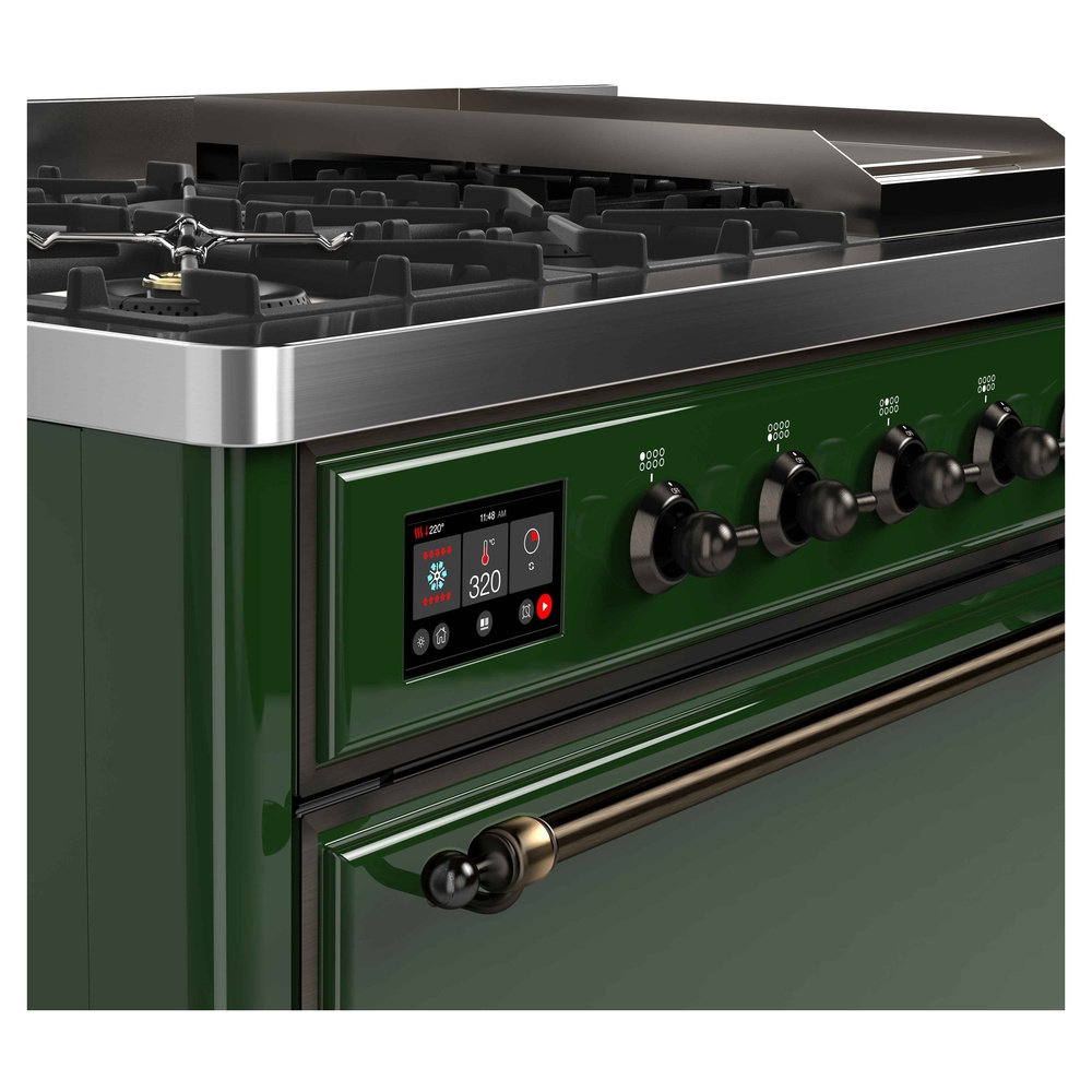 ILVE UM12F Majestic II 48 inch Dual Fuel Range with 8 Burners, Griddle