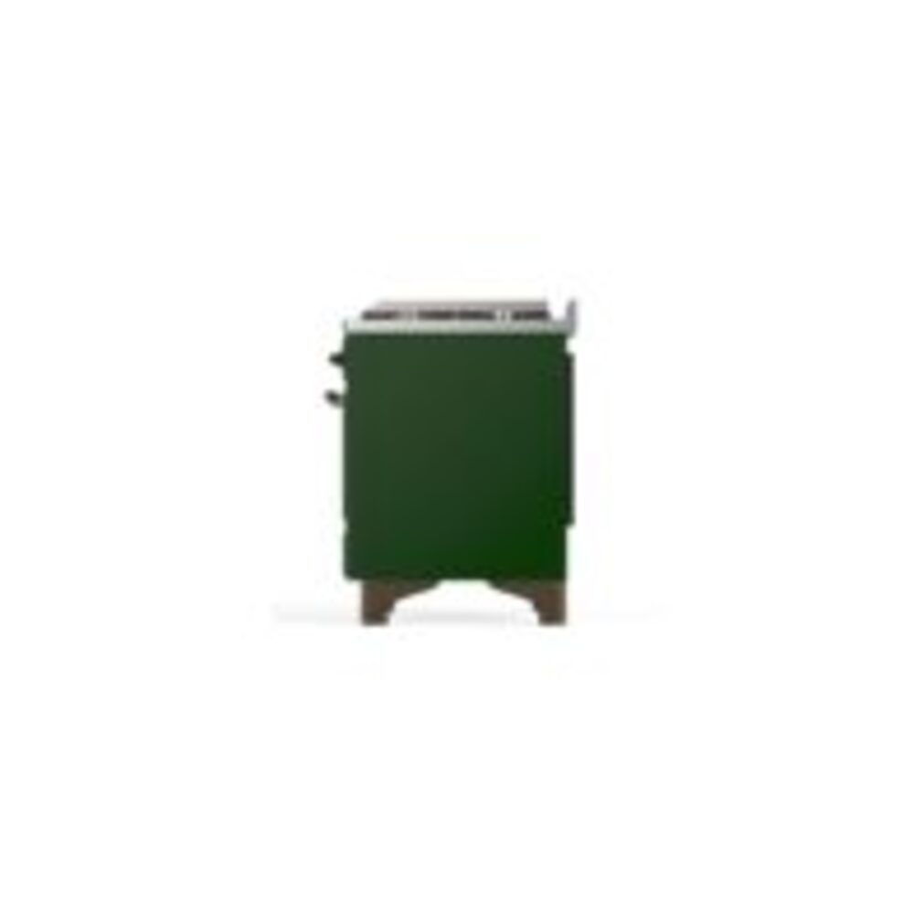 ILVE UM12F Majestic II 48 inch Dual Fuel Range with 8 Black Brass Burners, Griddle