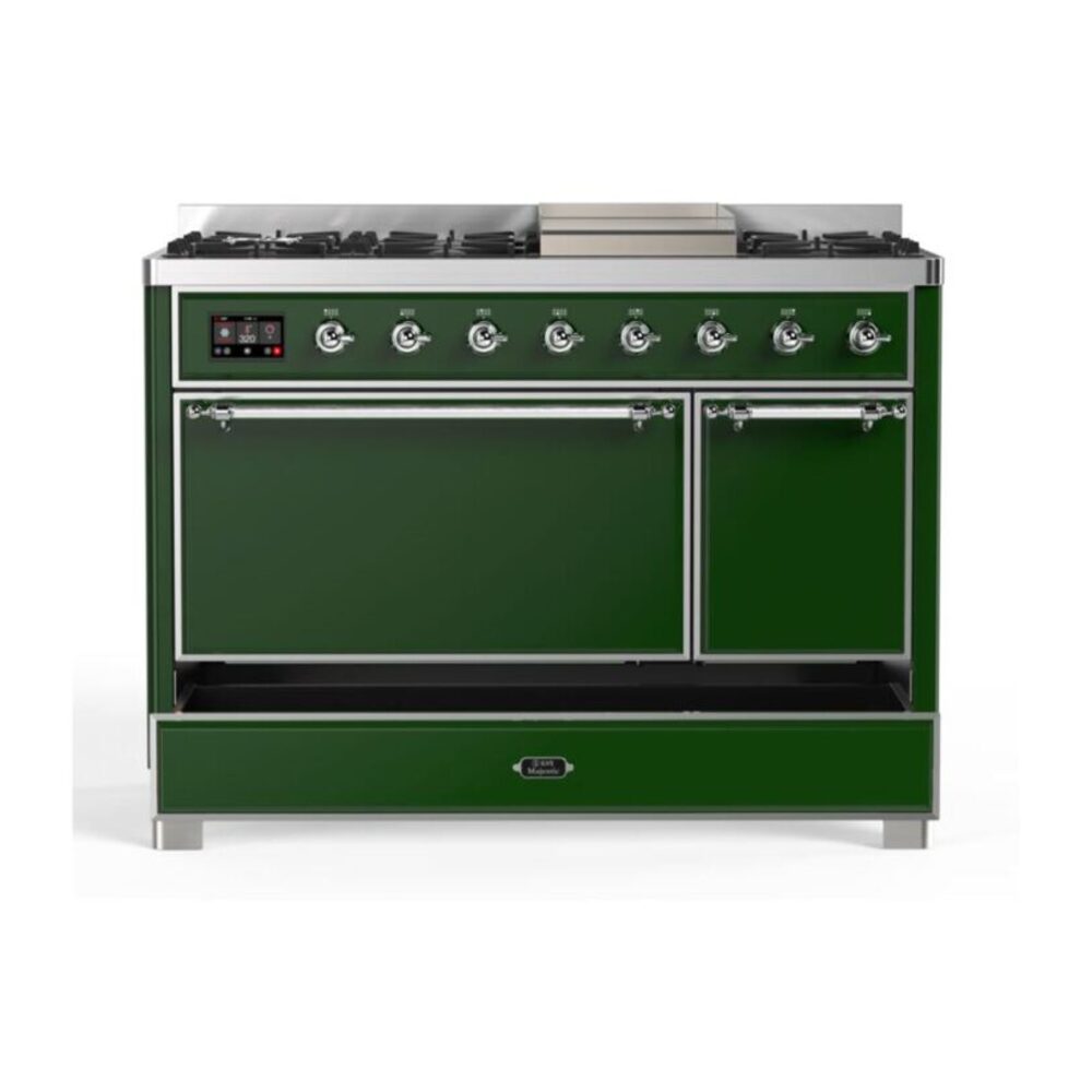 ILVE UM12F Majestic II 48 inch Dual Fuel Range with 8 Burners, Griddle