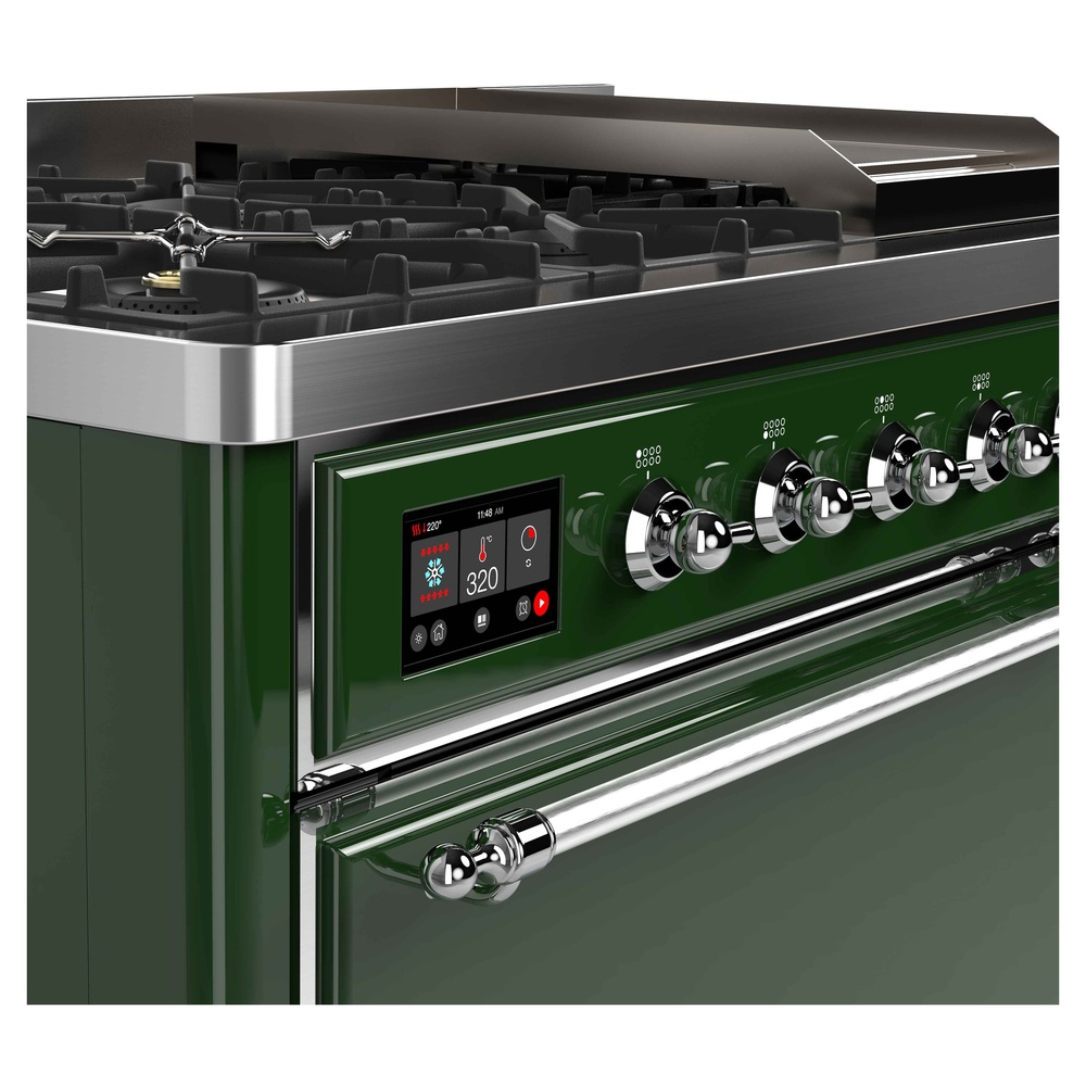 ILVE UM12F Majestic II 48 inch Dual Fuel Range with 8 Burners, Griddle