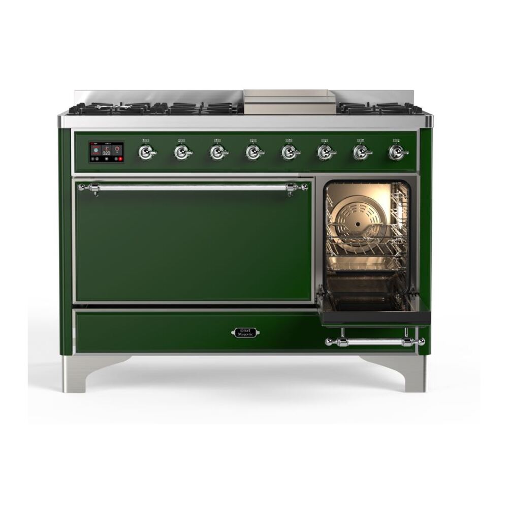 ILVE_UM12FDQNS3EGCLP_Majestic_II_48"_Dual_Fuel_Range_Right_Angle