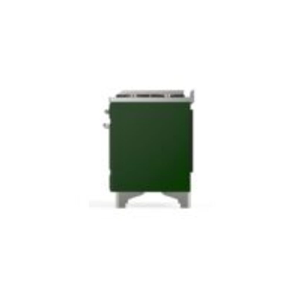 ILVE UM12F Majestic II 48 inch Dual Fuel Range with 8 Black Brass Burners, Griddle