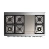 ILVE UM12F Majestic II 48 inch Dual Fuel Range with 8 Burners, Griddle