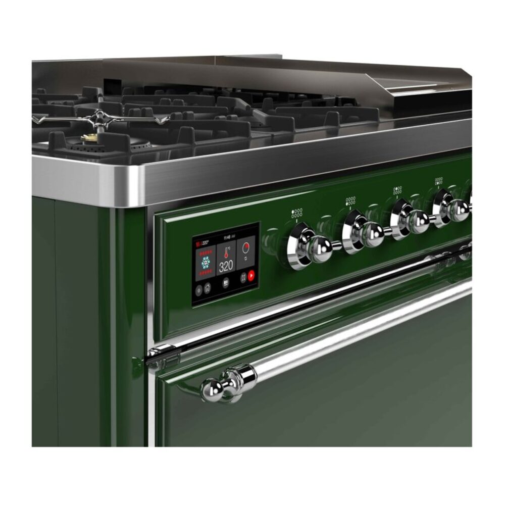ILVE UM12F Majestic II 48 inch Dual Fuel Range with 8 Burners, Griddle