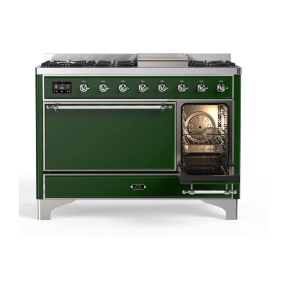 ILVE_UM12FDQNS3EGC_Majestic_II_48"_Dual_Fuel_Range_Right_Angle