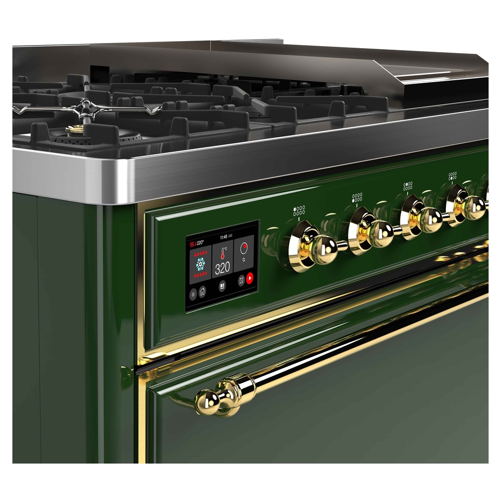 ILVE UM12F Majestic II 48 inch Dual Fuel Range with 8 Burners, Griddle