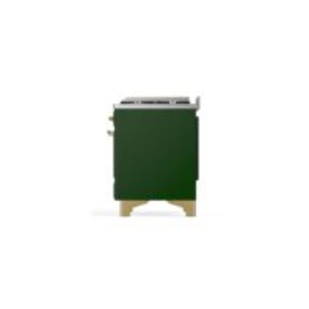 ILVE UM12F Majestic II 48 inch Dual Fuel Range with 8 Black Brass Burners, Griddle