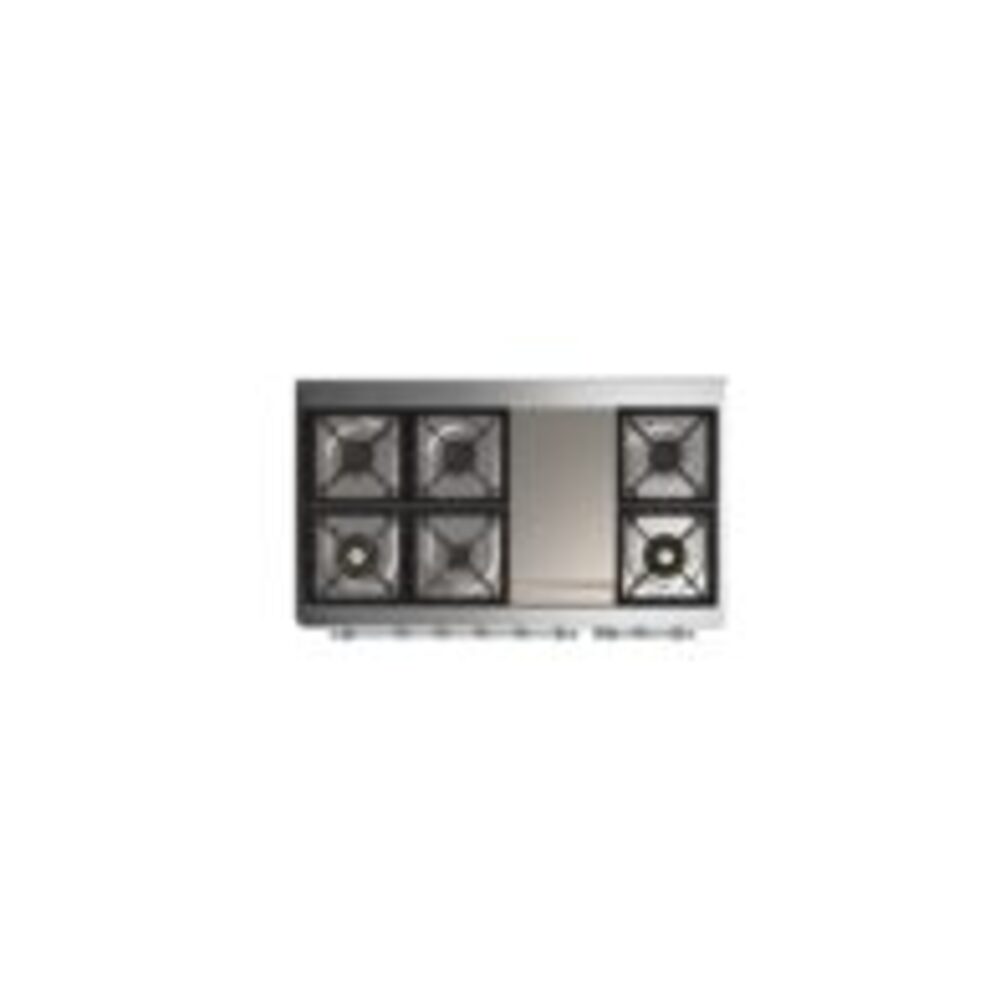 ILVE UM12F Majestic II 48 inch Dual Fuel Range with 8 Burners, Griddle