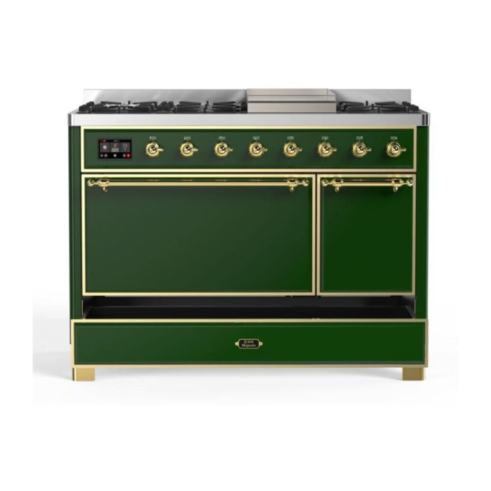 ILVE UM12F Majestic II 48 inch Dual Fuel Range with 8 Burners, Griddle