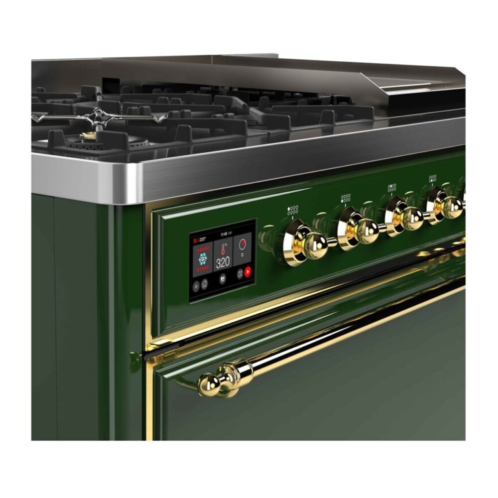 ILVE UM12F Majestic II 48 inch Dual Fuel Range with 8 Burners, Griddle