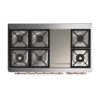 ILVE UM12F Majestic II 48 inch Dual Fuel Range with 8 Burners, Griddle