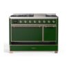 ILVE UM12F Majestic II 48 inch Dual Fuel Range with 8 Burners, Griddle