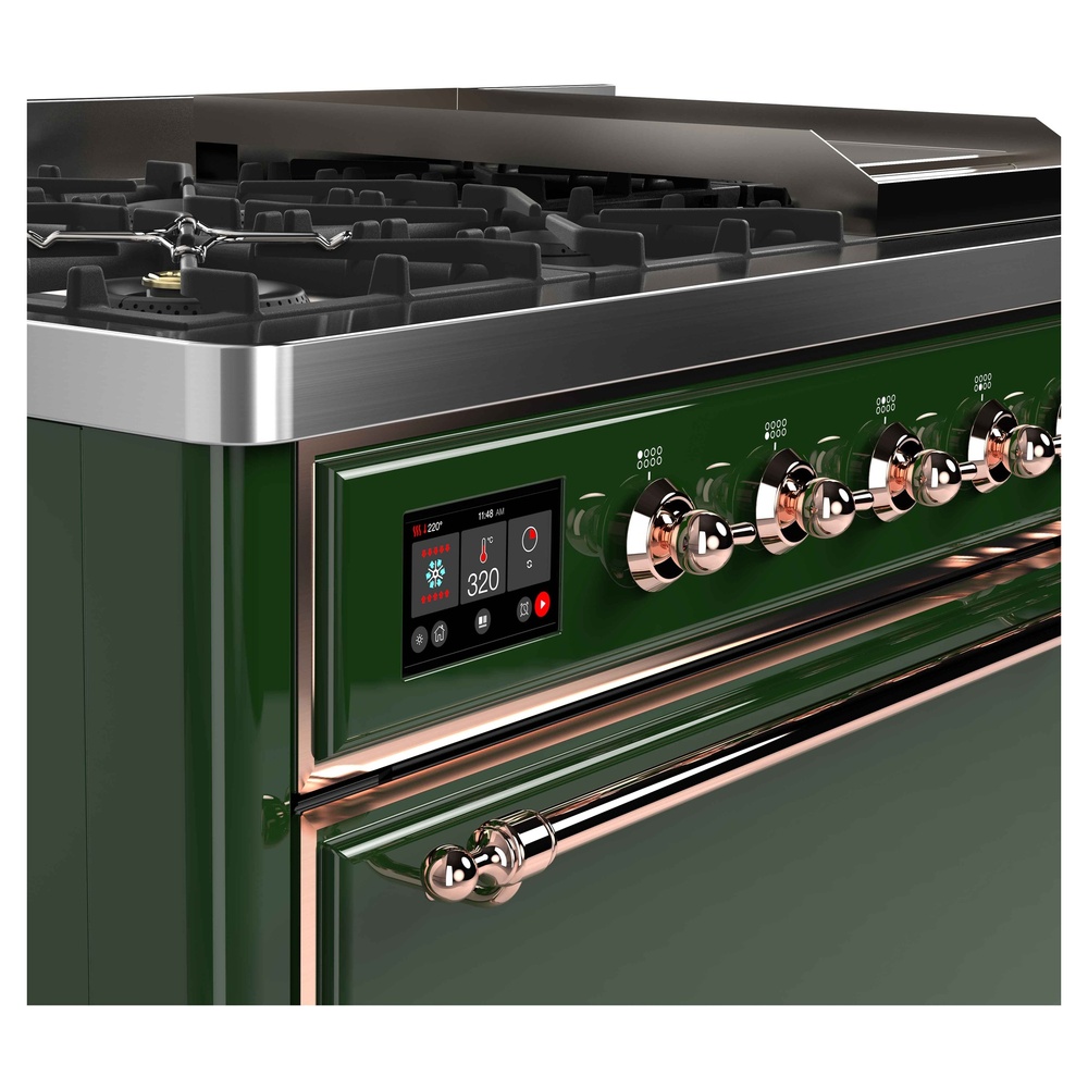ILVE UM12F Majestic II 48 inch Dual Fuel Range with 8 Burners, Griddle