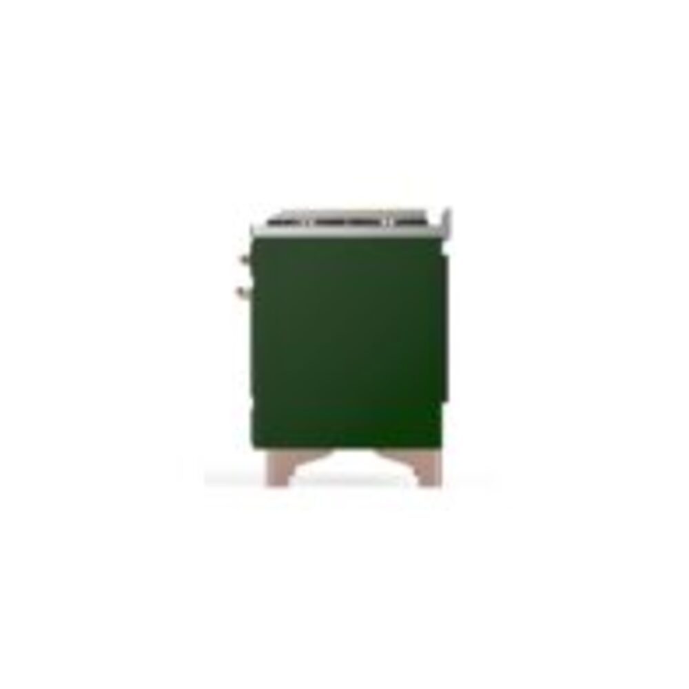 ILVE UM12F Majestic II 48 inch Dual Fuel Range with 8 Black Brass Burners, Griddle