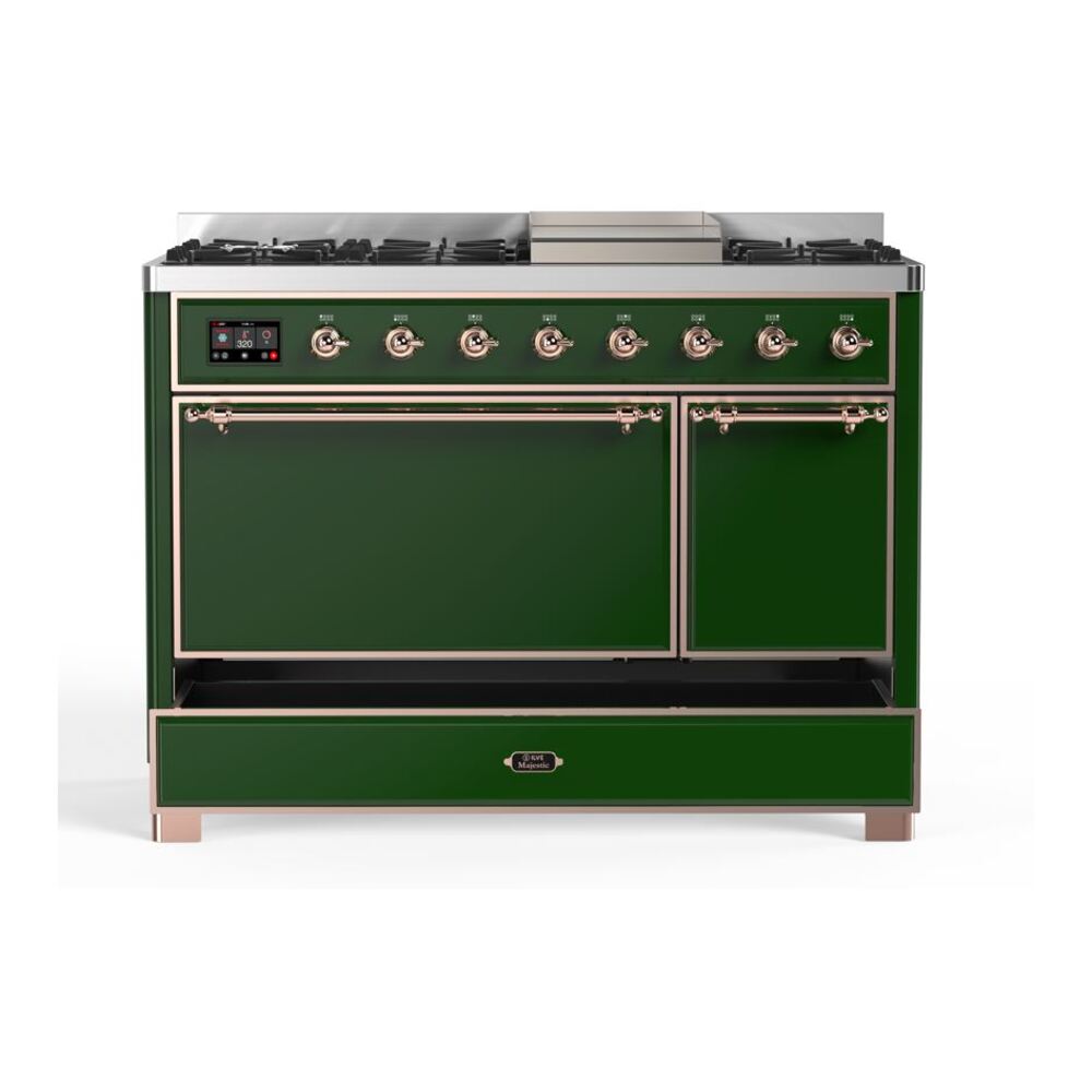 ILVE UM12F Majestic II 48 inch Dual Fuel Range with 8 Burners, Griddle