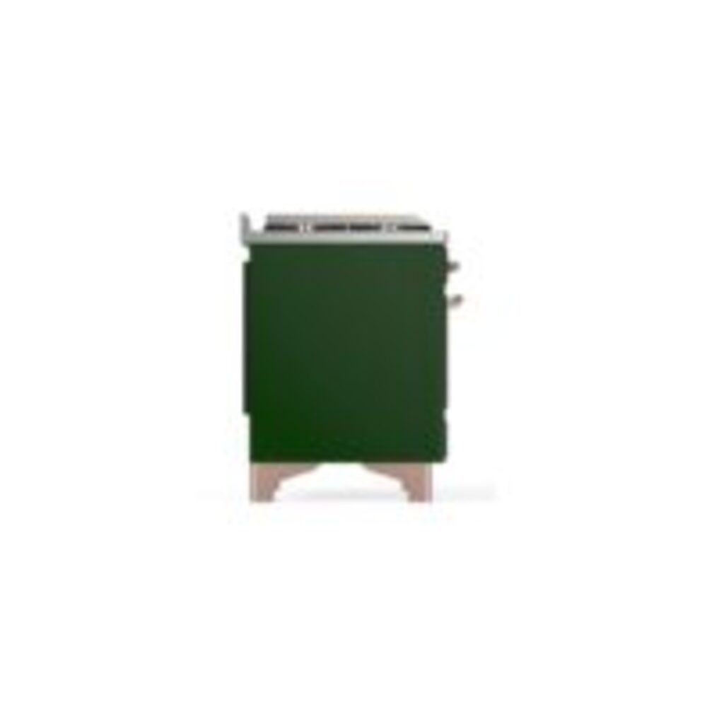 ILVE UM12F Majestic II 48 inch Dual Fuel Range with 8 Black Brass Burners, Griddle