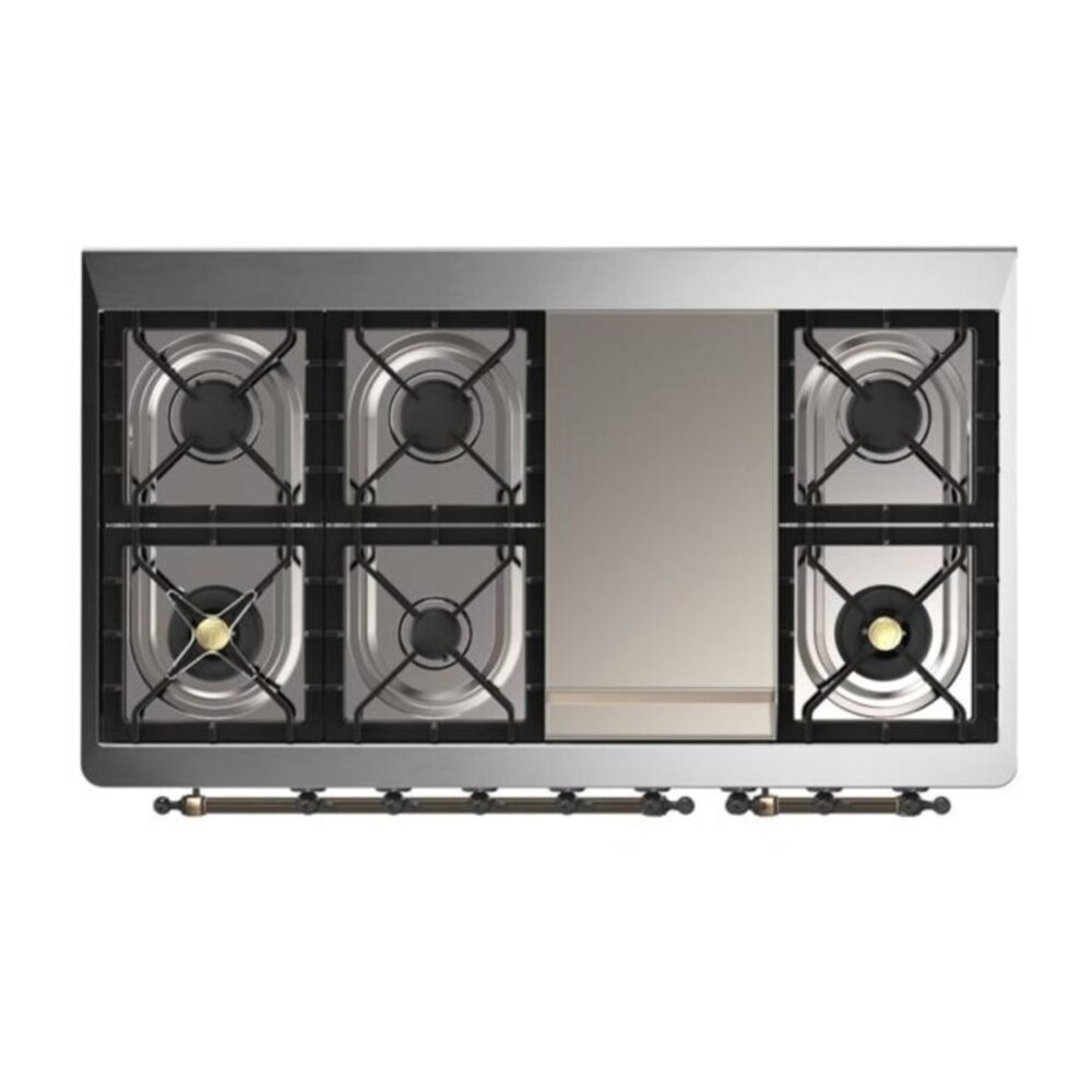 ILVE UM12F Majestic II 48 inch Dual Fuel Range with 8 Burners, Griddle