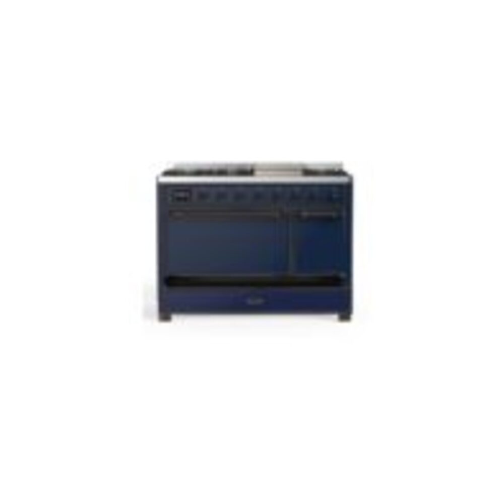 ILVE UM12F Majestic II 48 inch Dual Fuel Range with 8 Burners, Griddle