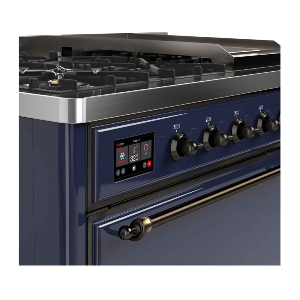 ILVE UM12F Majestic II 48 inch Dual Fuel Range with 8 Burners, Griddle