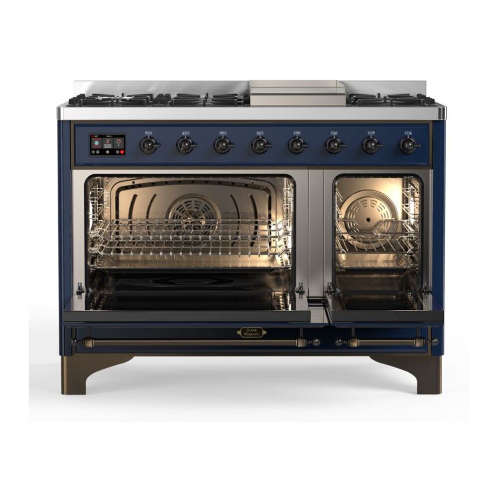 ILVE_UM12FDQNS3MBB_Majestic_II_48_Dual_Fuel_Range_Top_Angle