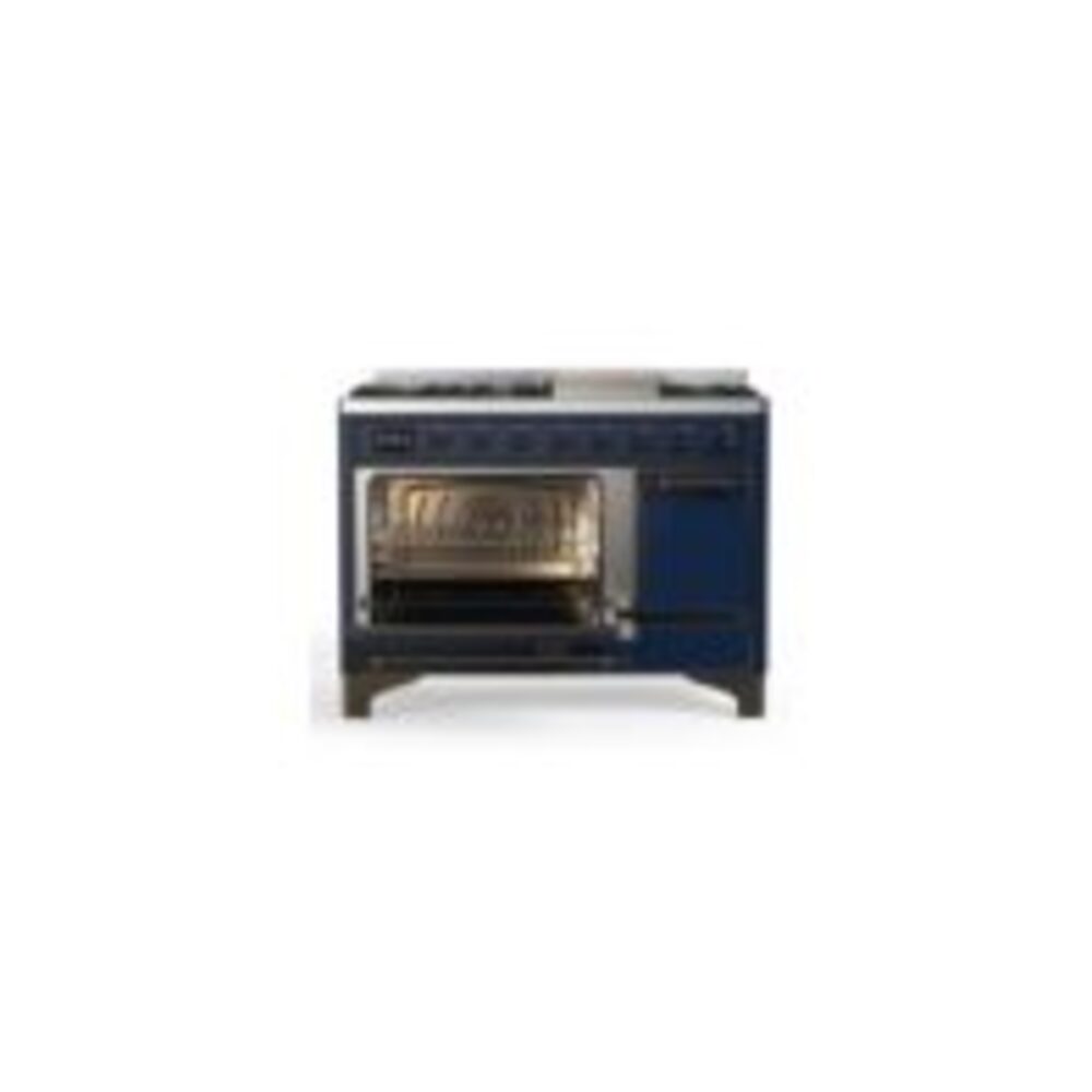 ILVE_UM12FDQNS3MBB_Majestic_II_48"_Dual_Fuel_Range_Left_Angle