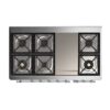 ILVE UM12F Majestic II 48 inch Dual Fuel Range with 8 Burners, Griddle