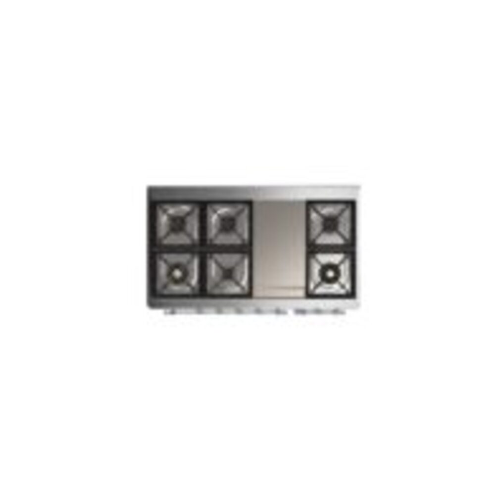ILVE UM12F Majestic II 48 inch Dual Fuel Range with 8 Burners, Griddle