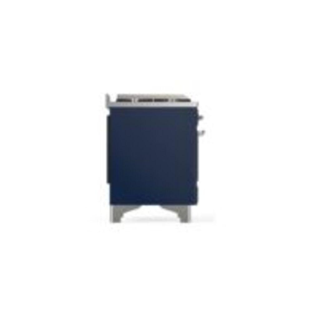 ILVE UM12F Majestic II 48 inch Dual Fuel Range with 8 Black Brass Burners, Griddle