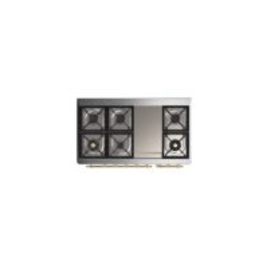 ILVE UM12F Majestic II 48 inch Dual Fuel Range with 8 Burners, Griddle