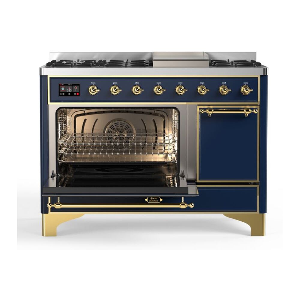 ILVE_UM12FDQNS3MBG_Majestic_II_48_Dual_Fuel_Range_Left_Angle