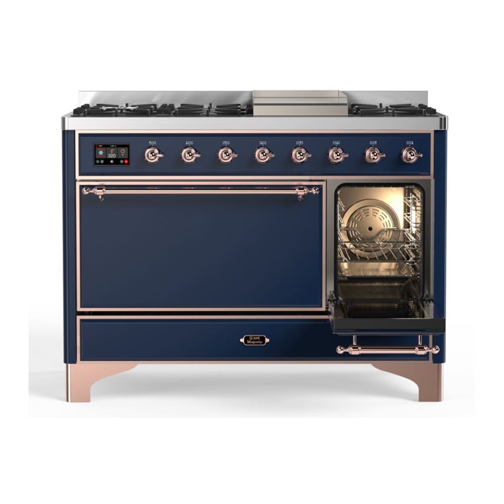 ILVE_UM12FDQNS3MBP_Majestic_II_48"_Dual_Fuel_Range_Right_Angle