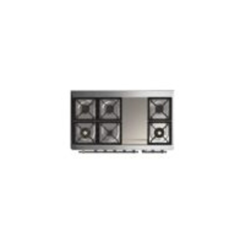 ILVE UM12F Majestic II 48 inch Dual Fuel Range with 8 Burners, Griddle