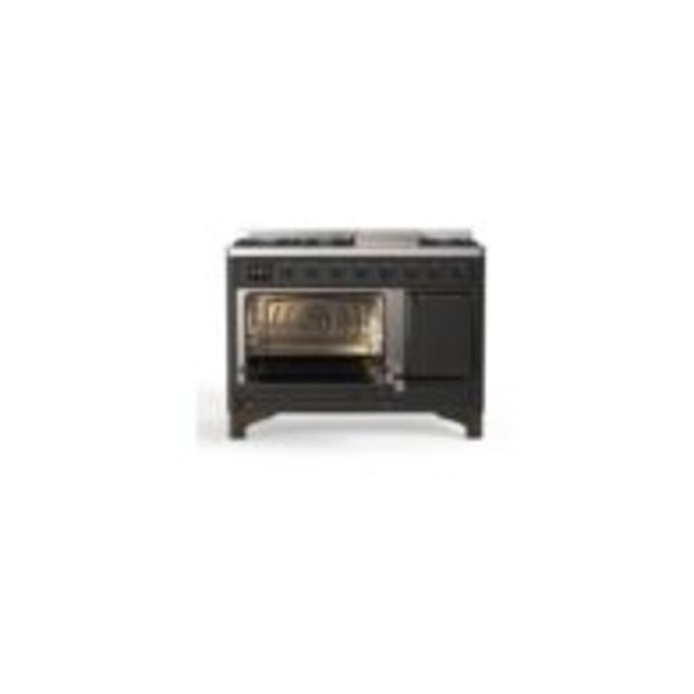 ILVE_UM12FDQNS3MGBLP_Majestic_II_48"_Dual_Fuel_Range_Left_Angle