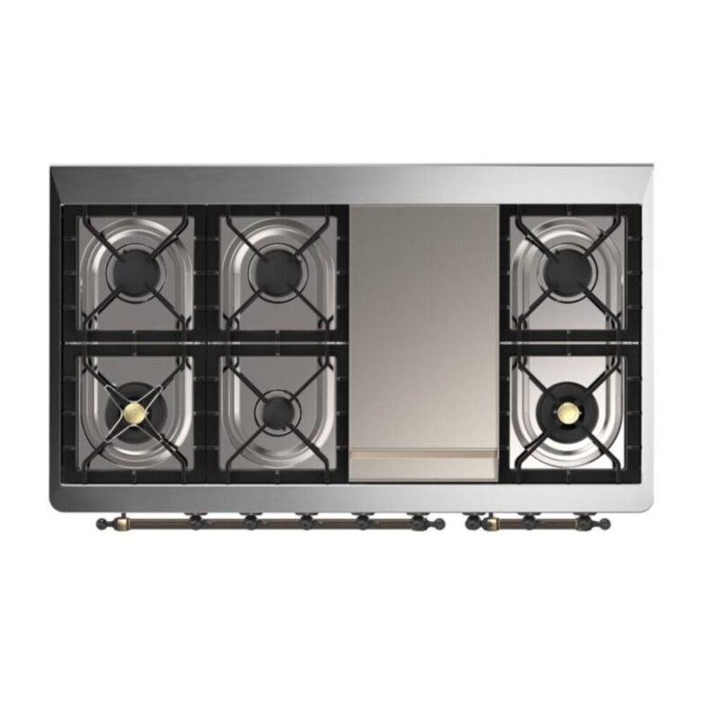 ILVE UM12F Majestic II 48 inch Dual Fuel Range with 8 Burners, Griddle