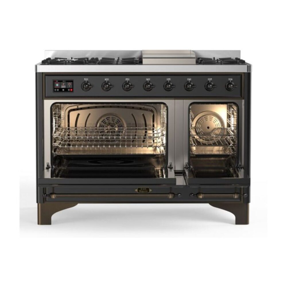 ILVE_UM12FDQNS3MGB_Majestic_II_48_Dual_Fuel_Range_Top_Angle