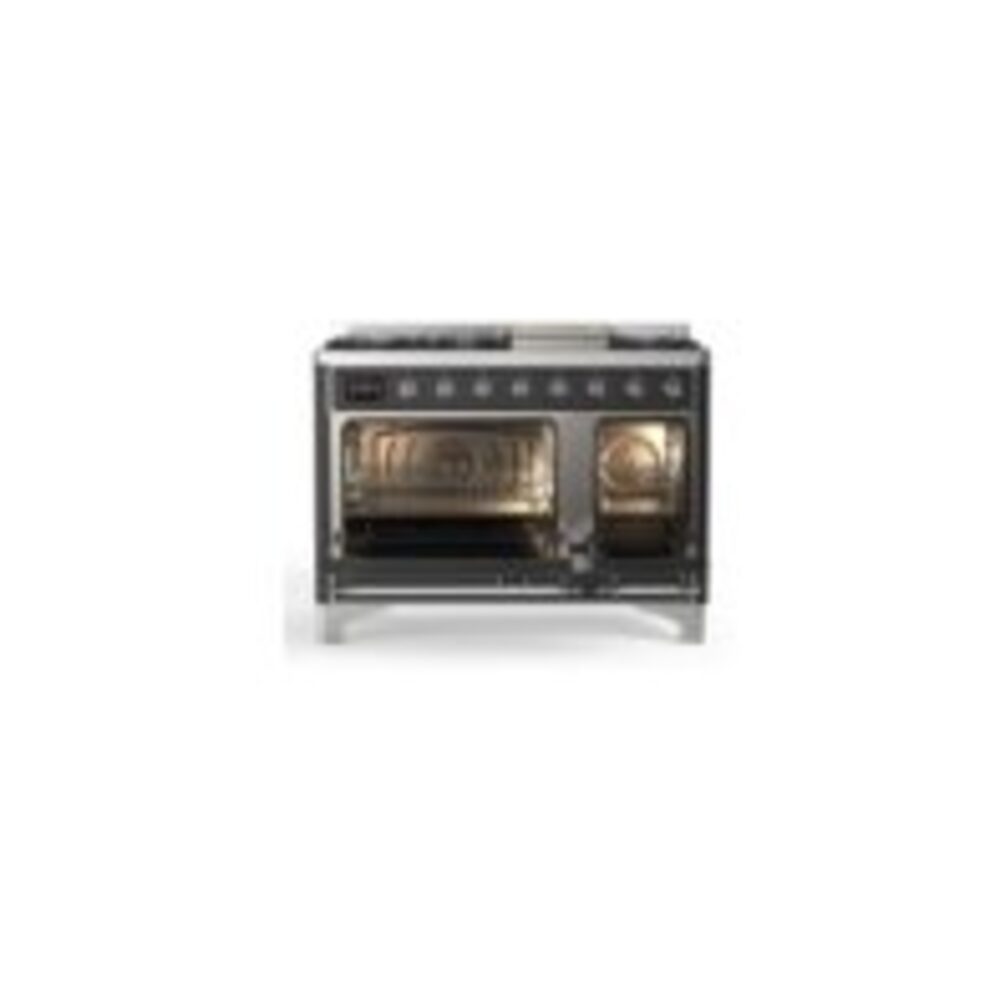 ILVE_UM12FDQNS3MGCLP_Majestic_II_48"_Dual_Fuel_Range_Top_Angle