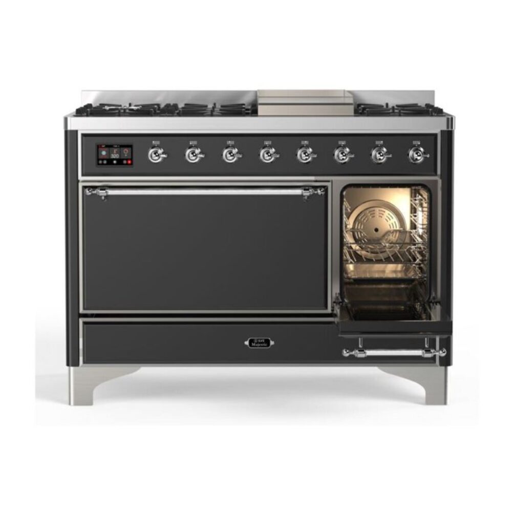 ILVE_UM12FDQNS3MGC_Majestic_II_48"_Dual_Fuel_Range_Right_Angle