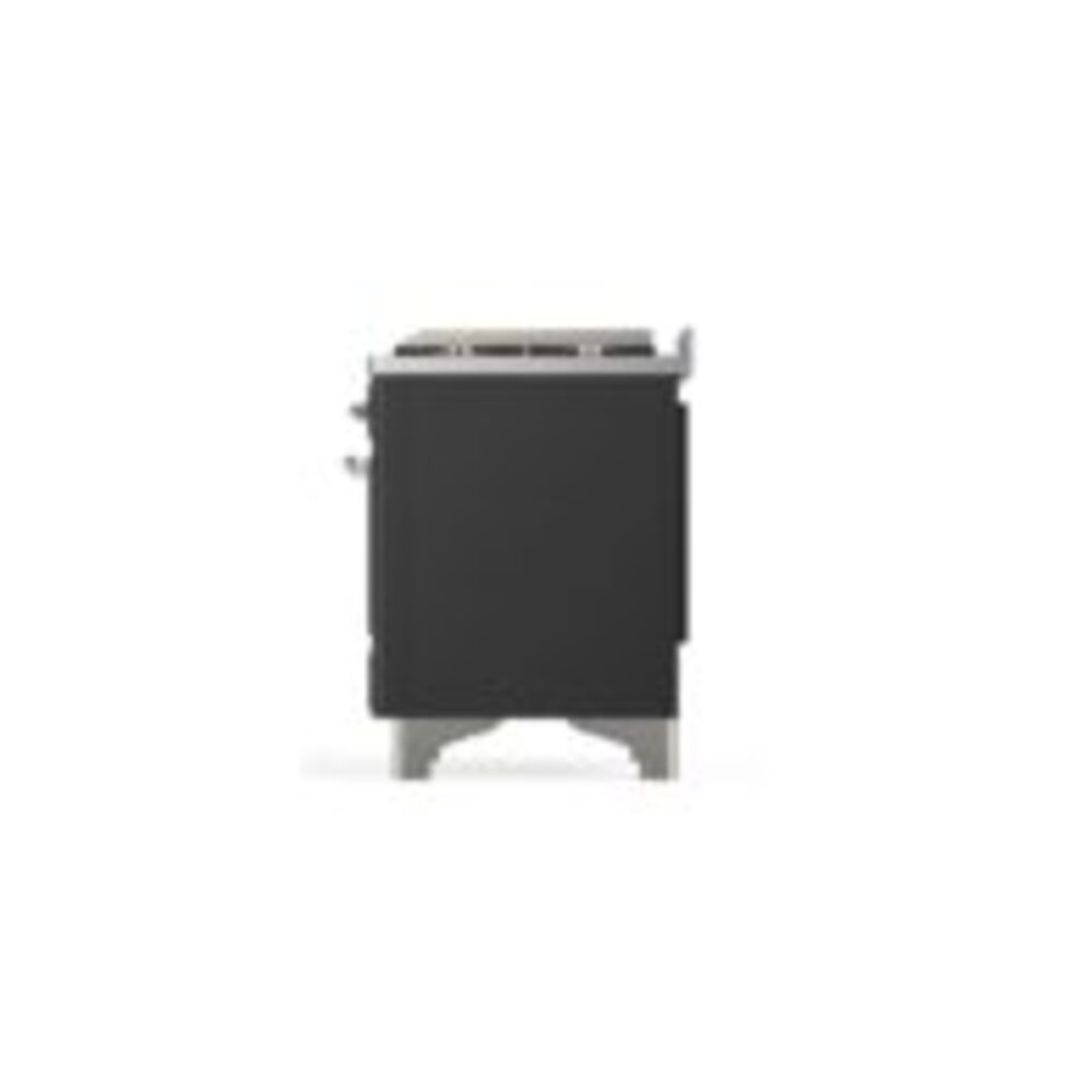 ILVE UM12F Majestic II 48 inch Dual Fuel Range with 8 Black Brass Burners, Griddle