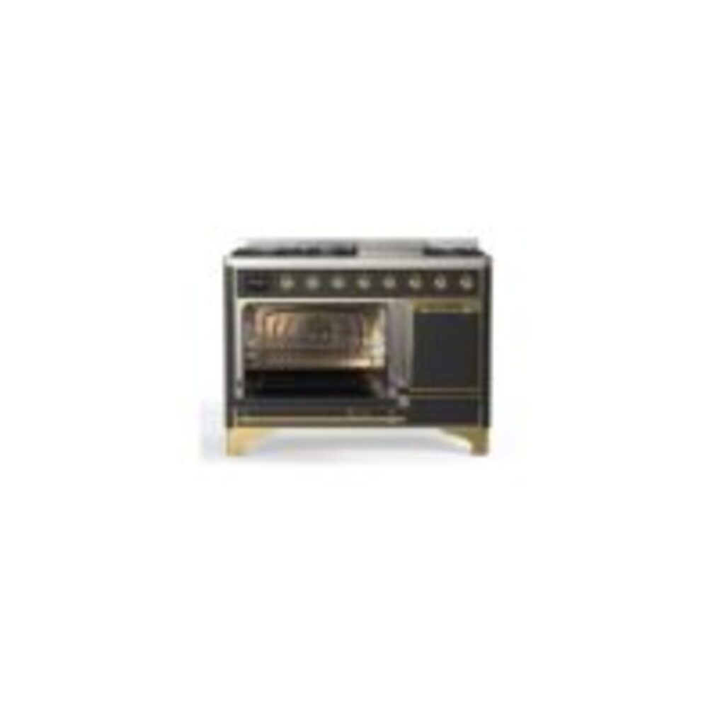 ILVE_UM12FDQNS3MGGLP_Majestic_II_48"_Dual_Fuel_Range_Left_Angle
