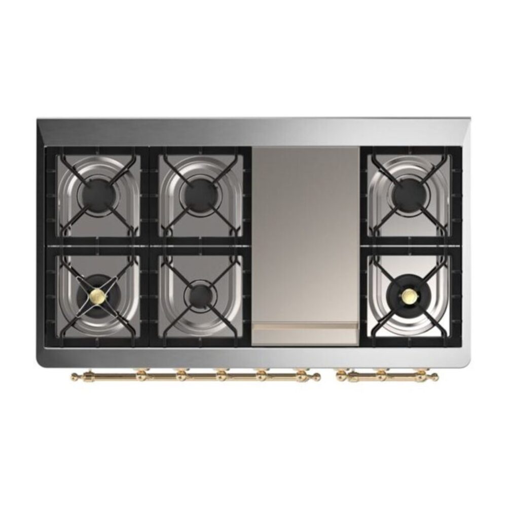 ILVE UM12F Majestic II 48 inch Dual Fuel Range with 8 Burners, Griddle