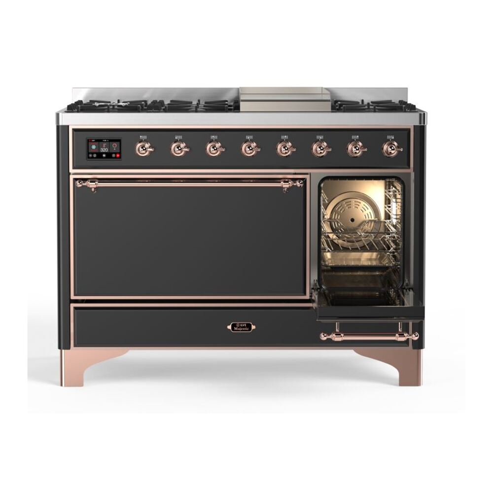 ILVE_UM12FDQNS3MGP_Majestic_II_48"_Dual_Fuel_Range_Right_Angle