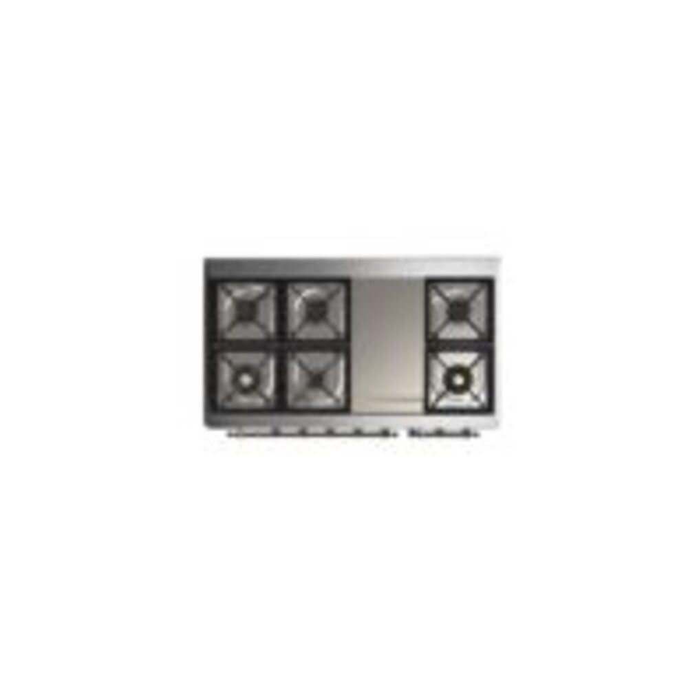 ILVE UM12F Majestic II 48 inch Dual Fuel Range with 8 Burners, Griddle